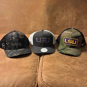 LSU Tigers Hat Bundle (x3)